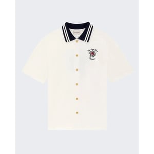 Drole De Monsieur Heren chemise piquée slogan rose