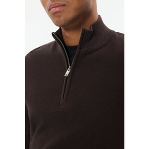 Matinique 30207192 lagoon 190912 chocolate brown heren half zip trui