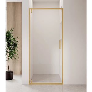 Badplaats Douchedeur seattle 80 x 190 cm goud douchewand 6 mm