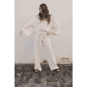 Looxs Revolution Lxs viscose / linnen wide leg voor dames in de kleur