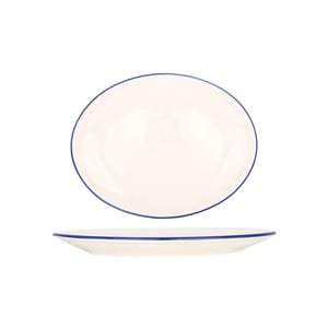 Bonna Serveerschaal linea blue porselein 31x24 cm set van 2
