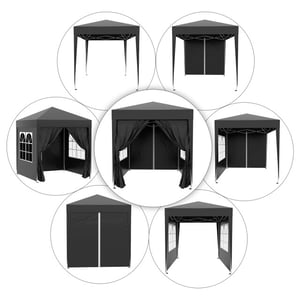 4goodz Outsunny partytent 2x2 m opvouwbaar met 4 zijwanden -
