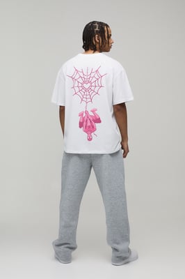 Oversized Marvel Spider-Man License Printed T-Shirt