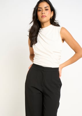 Black Ankle Grazer Cigarette Tailoring Trousers