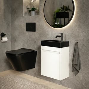 Mirlux Toiletmeubel elen 40cm - wastafel zwart
