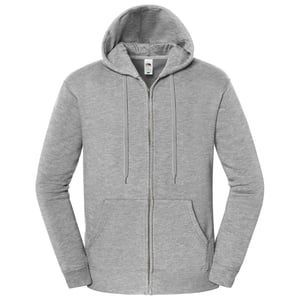 Fruit of the Loom Unisex Volwassen Iconische Premium Volledige Rits Hoodie (Sport Grijs)