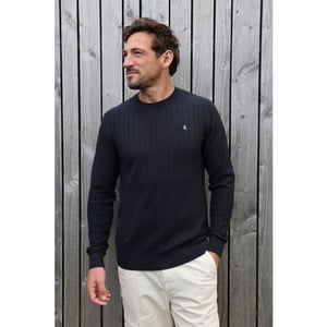 Kultivate 2501080800 kn vertical 319 dark navy heren trui kultiv