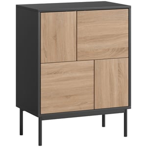 4goodz Dressoir met push-to-open-deuren +bruin