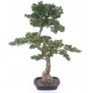 Kopu ® kunstplant bonsai ceder ca. 100x60 cm in zwarte plastic pot