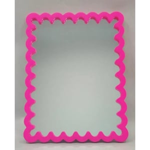 House Vitamin Mirror wavey neon pink mdf 33x43x1.5cm