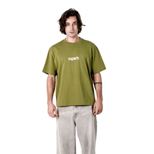 Herr Oversized Bomull T-shirt med Korta Ärmar Little Core Puffy SPRB3500