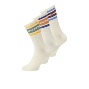 Jack & Jones Heren sportsokken jacnice tennissokken 3-pack crémewit