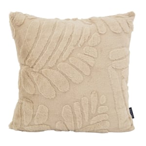 NOVÉE Sierkussen furry leaves beige | 45 x 45 cm | kussenhoes | polyester