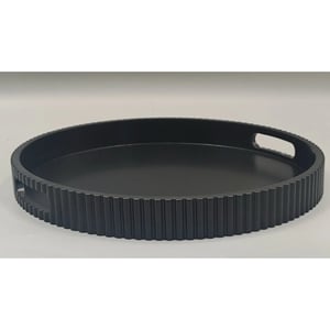 House Vitamin Tray/plateau round mdf black 35x35x4cm