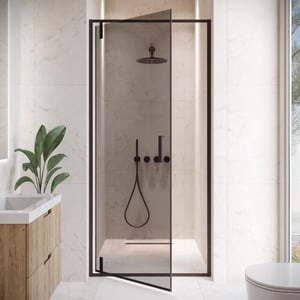 Badplaats Douchedeur seattle 80 x 190 cm zwart douchewand 6 mm