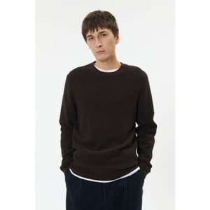 Matinique 30207195 lagoon 190912 chocolate brown - heren trui met crew neck