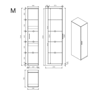 Wasophoogte Wasmachine kast module m – pure