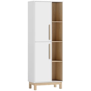 4goodz Boekenkast met 4 open planken, en 2 deuren /bruin