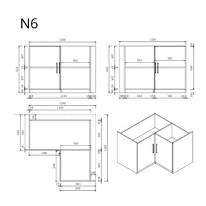 Wasophoogte Keukenkast module n6 – perle