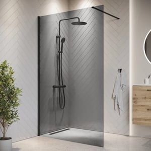Badplaats Douchewand rizani 120 x 200 cm zwart – inloopdouche 8 mm