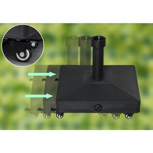 4goodz ® outsunny 20 kg vulbare parasolvoet met wielen 38/48mm