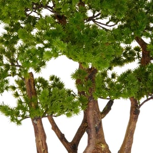 Kopu ® kunstplant bonsai lariks 53 cm met zwarte pot bonsai boompje