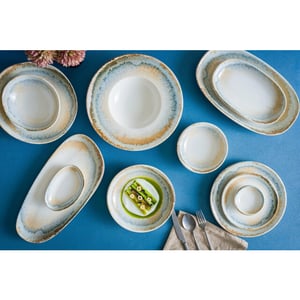Bonna Serveerschaal knidos porselein 24x14 cm set van 2