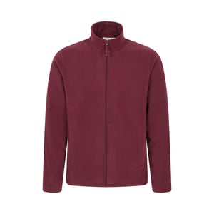 Mountain Warehouse Herr Raso Hel Zip Fleece Tröja (Mörk Burgunder)