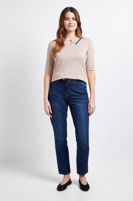 Collared Tipped Knitted T Shirt
