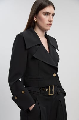 Polished Tailored Button Detail Jacket