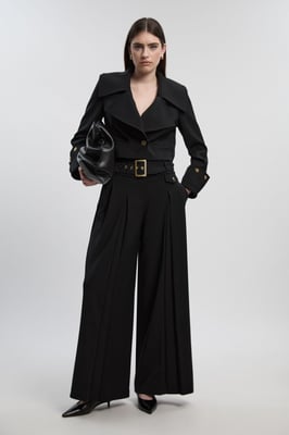 Polished Tailored Button Detail Jacket