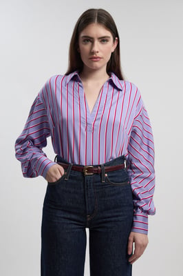 Cotton Stripe Tailored Shirt