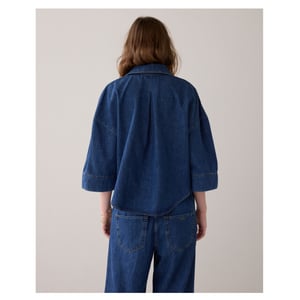 Summum Blouse denim kimono light cotton twill 2s3346-5184