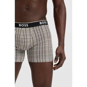 Men's Boss 3 Pack of Power Design Boxer Briefs in Multi colour