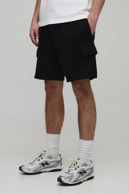 Basic Relaxed Fit Cargo Jersey Short