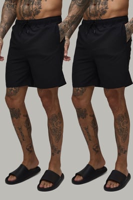 Tall 2 Pack Mid Length Swim Short