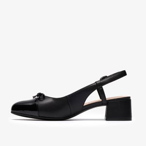 Iridessa Sling Black Leather Shoes