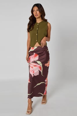 Urban Bliss Floral Midi Skirt