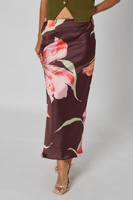 Urban Bliss Floral Midi Skirt