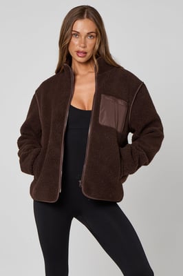 CHOCOLATE FLEECE JACKET