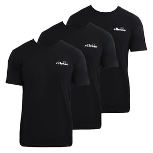 Ellesse Heren Azzini T-Shirt (Pak van 3) (Zwart)