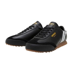 Patrick Mens Bergan Leather Trainers (Black/White)