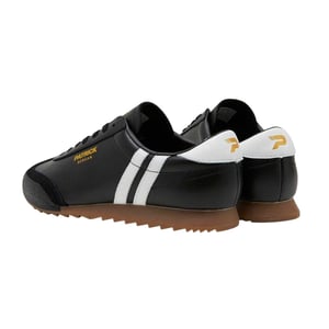 Patrick Mens Bergan Leather Trainers (Black/White)