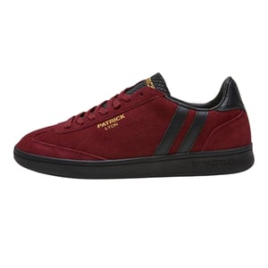 Patrick Mens Lyon Suede Cupsole Trainers (Burgundy/Black)