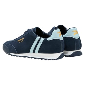 Patrick Mens Dijon Suede Running Trainers (Navy/Sky Blue)