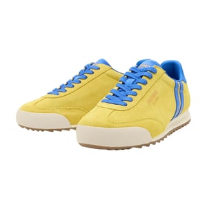 Patrick Mens Dijon Suede Running Trainers (Yellow/Royal Blue)