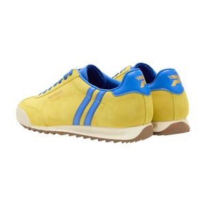 Patrick Mens Dijon Suede Running Trainers (Yellow/Royal Blue)