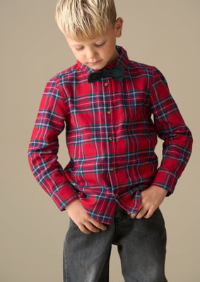 Camden Brushed Shirt with Bow Tie
