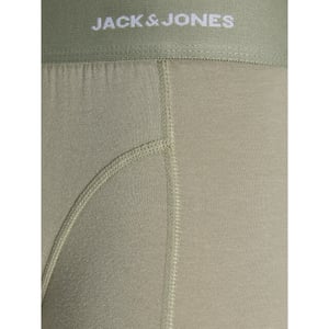 Jack & Jones Heren boxershorts trunks jacgabriel bamboe effen 3-pack grijsgroen/donkerblauw