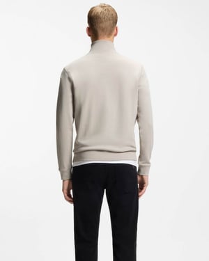 Zetrust Zetrust 1/4 Zip Sweatshirt in Light Grey